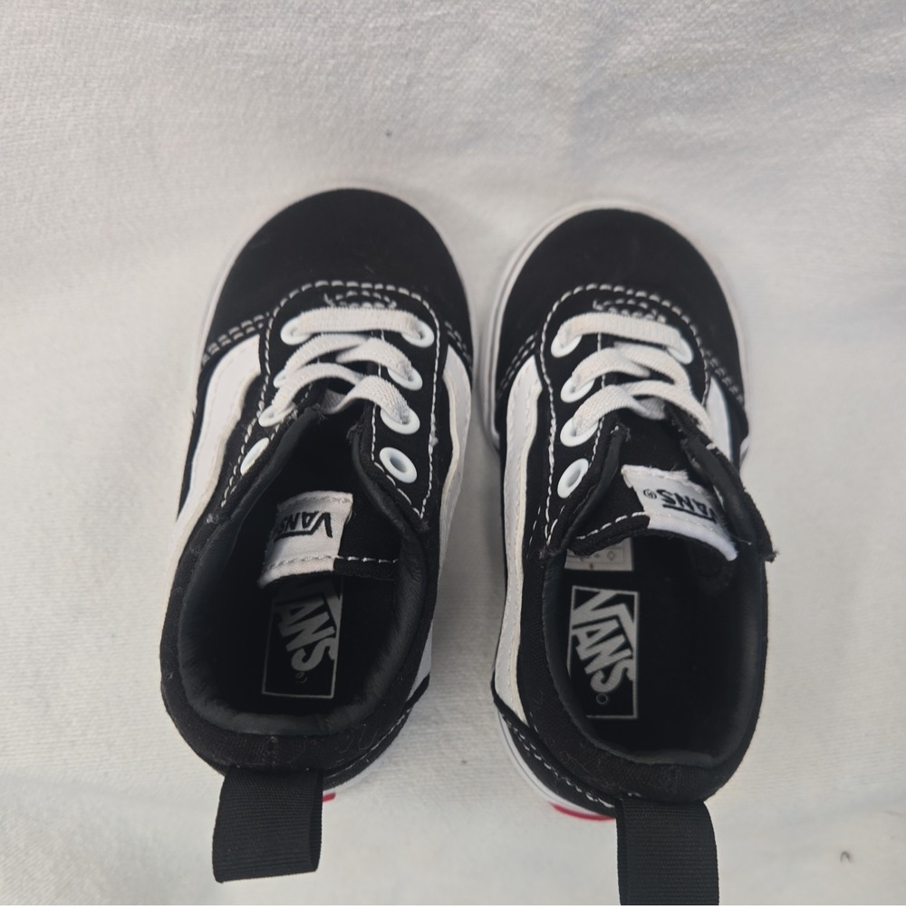 Vans Knu Skool Black White Toddler's 6 - Picture 6 of 8